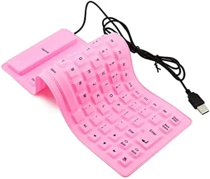 Flexible Rubber Keyboard Pink